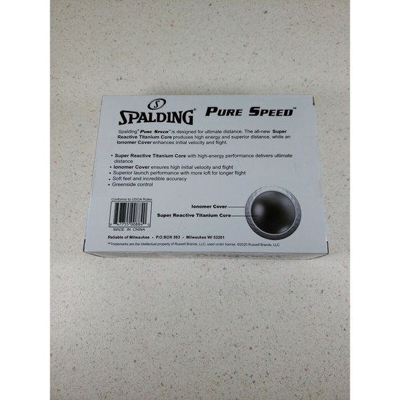 Spalding Pure Speed Golf Balls White Exceptional Distance New Sealed - Picture 8 of 10